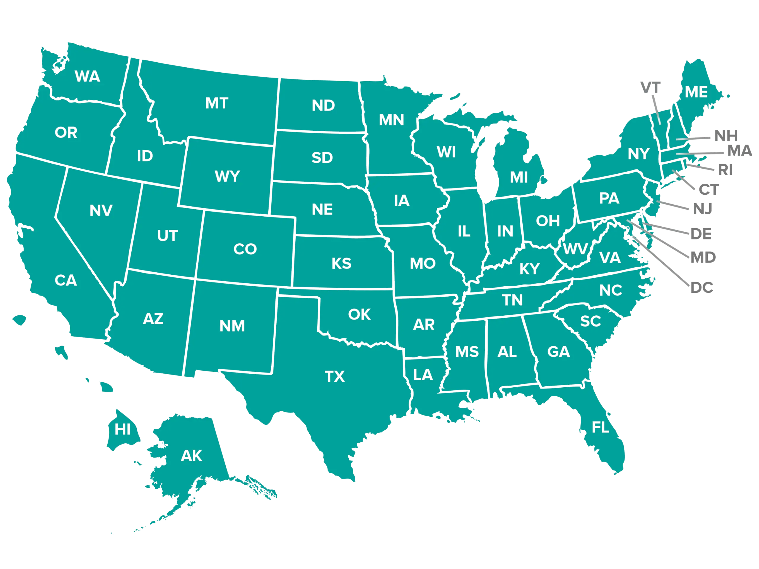 USA Map Medical mental Assistant